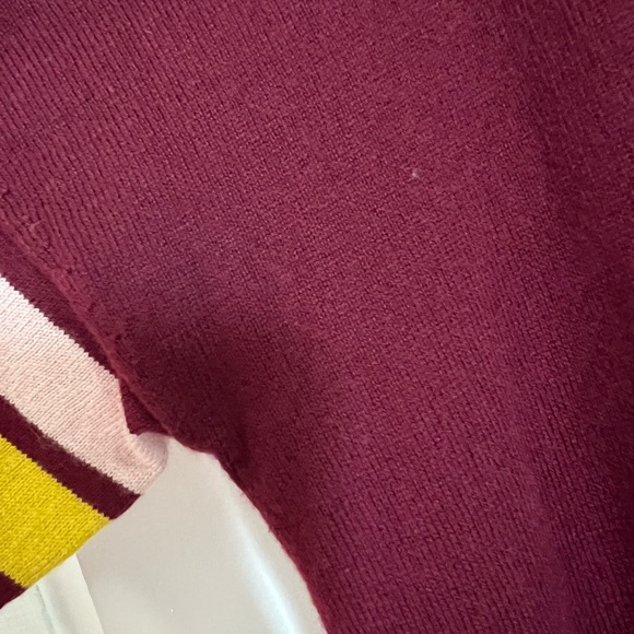 Boden Berwick Maroon Striped Sleeve Sweater - Picture 8 of 13